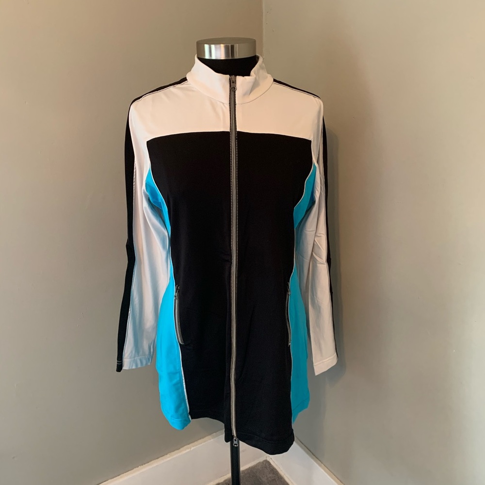 Three Pack Long Stretch Zip Collared Zip Pockets … - image 7